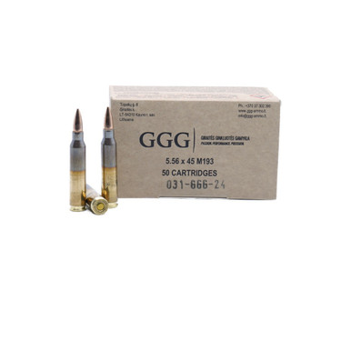  5.56x45mm NATO M193 55gr FMJ Ammo