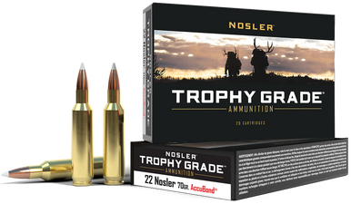 ler Trophy Grade Nosler AccuBond 70 Grain .22 Nosler Ammo