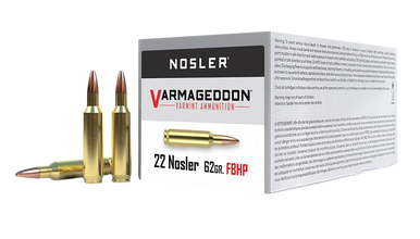 ler 65180 Varmageddon Flat Base Hollow Point 62 Grain .22 Nosler 3250 Fps Ammo