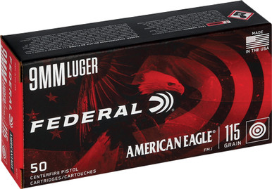 rican Eagle AE9DP Full Metal Jacket 115 Grain 9mm Luger/Parabellum 1180 Fps Ammo