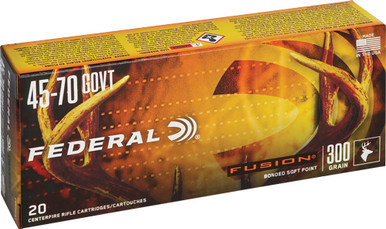 eral F4570FS1 Boat Tail Fusion Soft Point 300 Grain .45-70 Government 1850 Fps Ammo