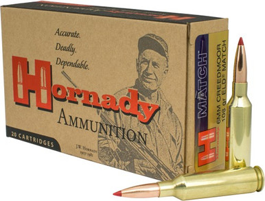 nady 81391 ELD Match Extremely Low Drag-Match 108 Grain 6mm Creedmoor 2960 Fps Ammo