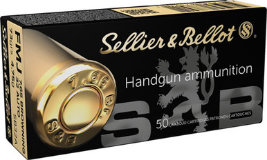 lier & Bellot (S&B) SB32A Full Metal Jacket 73 Grain .32 ACP 1043 Fps Ammo