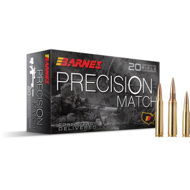 nes 30166 Precision Match Open Tip Match Boat Tail 140 Grain 6.5mm Creedmoor 2700 Fps Ammo