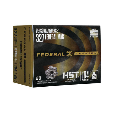 eral P327HST1S Premium Personal Defense Jacketed Hollow Point 104 Grain .327 Federal Mag 1500 Fps Ammo