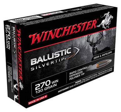 chester SBST270 Ballistic Silvertip Rapid Controlled Expansion Polymer Tip 130 Grain .270 Winchester 3050 Fps Ammo