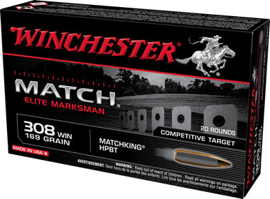 chester S308M2 Elite Marksman Sierra MatchKing Boat Tail Hollow Point 169 Grain .308 Win / 7.62x51mm 2755 Fps Ammo