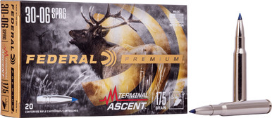 eral P3006TA1 Premium Terminal Ascent 175 Grain .30-06 Springfield 2730 Fps Ammo