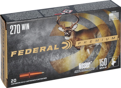 eral P270E Premium Nosler Partition 150 Grain .270 Winchester 2830 Fps Ammo