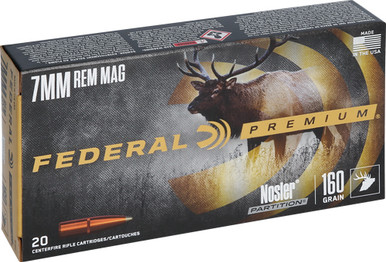 eral P7RF Premium Nosler Partition 160 Grain 7mm Remington Mag 2950 Fps Ammo