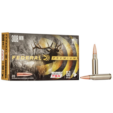 eral P308V Premium Barnes TSX 150 Grain .308 Win / 7.62x51mm 2820 Fps Ammo