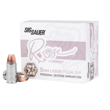  Sauer E9MMA1ROSE20 Rose V Crown Jacketed Hollow Point 115 Grain 9mm Luger/Parabellum 1050 Fps Ammo