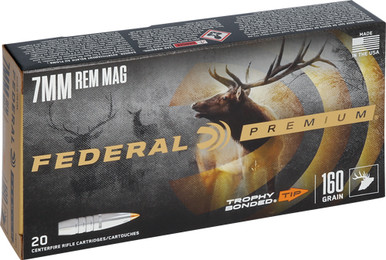 eral P7RTT1 Premium Bonded Hollow Point Trophy Bonded Tip 160 Grain 7mm Remington Mag 2900 Fps Ammo