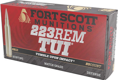 t Scott Munitions 223055SCV Tumble Upon Impact (TUI) Solid Copper Spun 55 Grain .223 Remington 3211 Fps Ammo