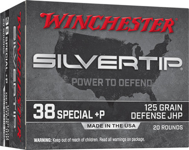 chester W38PST P Silvertip Jacket Hollow Point 125 Grain .38 Special 945 Fps Ammo