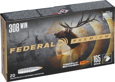 eral P308TT2 Premium Trophy Bonded Tip 165 Grain .308 Win / 7.62x51mm 2700 Fps Ammo