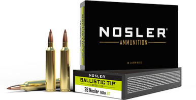 ler 43459 Ballistic Tip Hunting Polymer Tip 140 Grain .26 Nosler Ammo