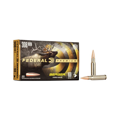 eral P308BCH1 Premium Berger Hybrid Hunter 168 Grain .308 Win / 7.62x51mm 2700 Fps Ammo