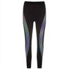 Women Fitness Yoga Pants Reflective Strip Laser Printed Night Running Leggings