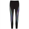 Women Fitness Yoga Pants Reflective Strip Laser Printed Night Running Leggings