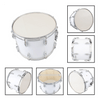 14 x10 inches Marching Drum   Drumsticks   Key   Strap White