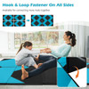 10 Feet x 4 Feet x 2 Inch Folding Exercise Mat with Hook and Loop Fasteners-Navy - Color: Navy