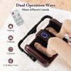 Foot and Calf Massager with Heat Shiatsu Deep Kneading Rolling Smart Electric Leg Massager-Red - Co