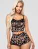 Pink Ladies Sexy Velvet Pajamas 2-piece Set Open Back Sleeveless Top + Shorts