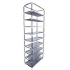 US 9 Tiers Shoe Storage Cabinet Shoe  Rack With Dustproof Cover Closet Organizer gray