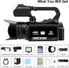 Bundle: Bundle1, Color: WHITE, Ships From: CHINA - New 4.0"Touch Screen Digital Video Camera YouTub