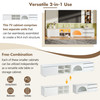 ON-TREND Modern TV Stand with Fluted Glass Door for TVs Up to 100", Media Console with Sliding Door