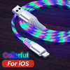 2m Flow USB Data Cable For iPhone 14 13 12 Pro Max 11 XS 8 7 6 Luminous 3A Fast Charging Cable
