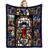 Jesus Virgin Mary Soft Throw Blanket Bedroom Warm Blanket