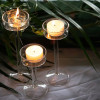 High Glass Transparent Candle Holder