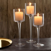 High Glass Transparent Candle Holder