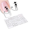 Quantity: 2pcs, style: 1 - 1 Sheet Cat Nail Art Sticker