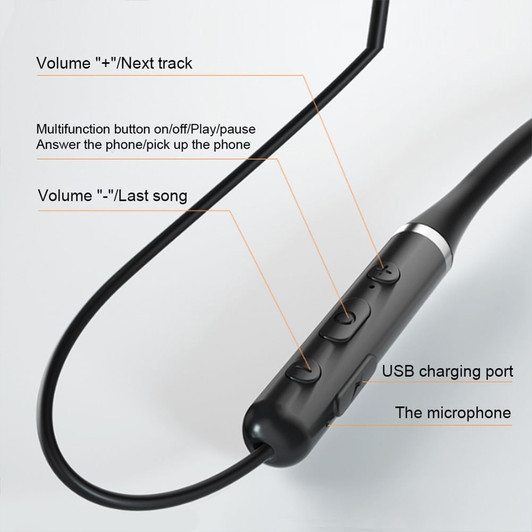 Original LENOVO XE05 Neck-type Bluetooth Headset Sports Waterproof Long Sta K484-PEL_0JDWN622