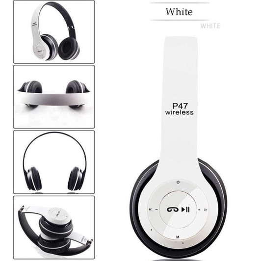 P47 Foldable Wireless  Headphones, Tablet Bluetooth-compatible Headset With Mic,  K484-PEL_0KOWX99R