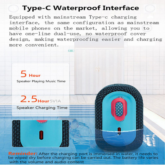 Wireless Bluetooth Speaker Bric 3rd Generation Audio Waterproof Outdoor Sound Rec K484-PEL_0M90GQ89