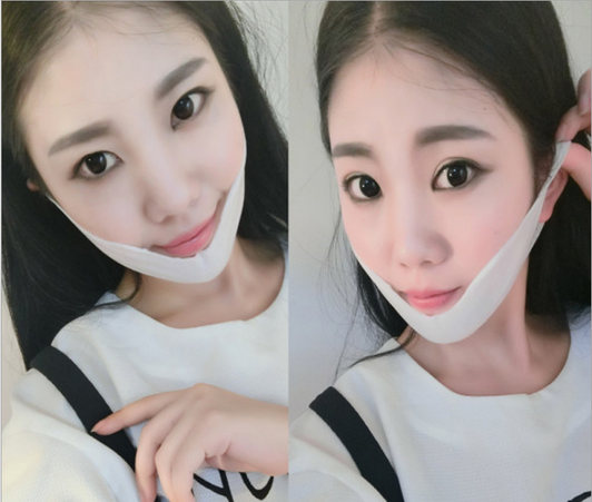 Model: LMN single V mask - 4D Double V Face Hanging Ear Face Paste Hydrogel Mask Lifting Firming Th