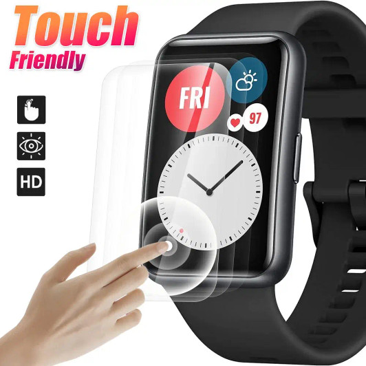 Color: WHITE, Size: XS - 1/3/5/8pcs Full Screen Protectors for Huawei Watch Fit TPU Soft Hydrogel F