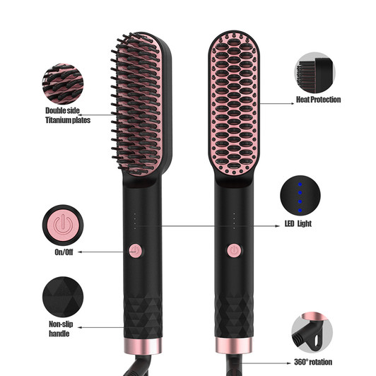 Beard Hair Straightening Brush Beard Electric Comb