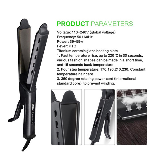Iron Ceramic Heating Hair Salon Negative Ion Hair Straightener