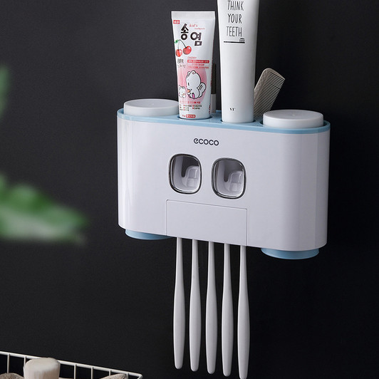 Automatic Toothpaste Dispenser Squeezer Set Multifunctional Toothbrush Holder