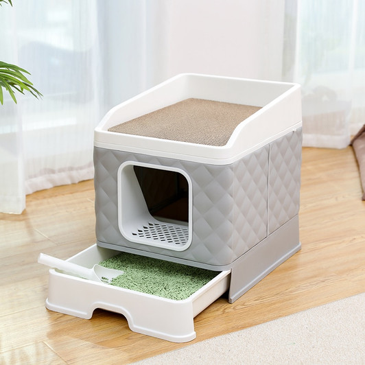 Litter Boxes Large Cats Foldable Litter Box