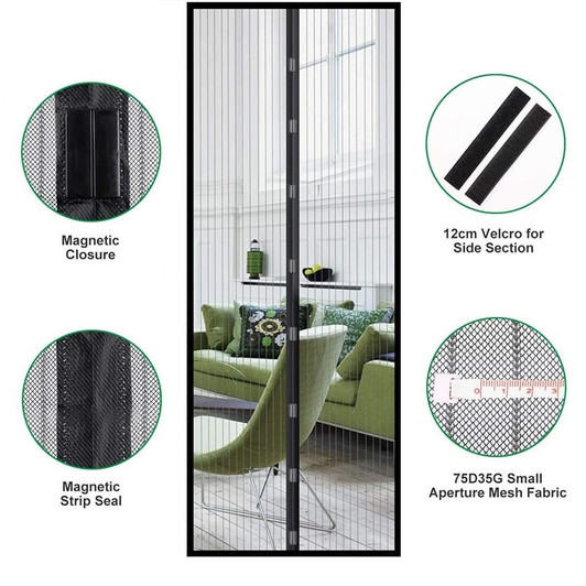 Basic Magnetic Mosquito Net Summer Anti Bug Fly Door Curtains