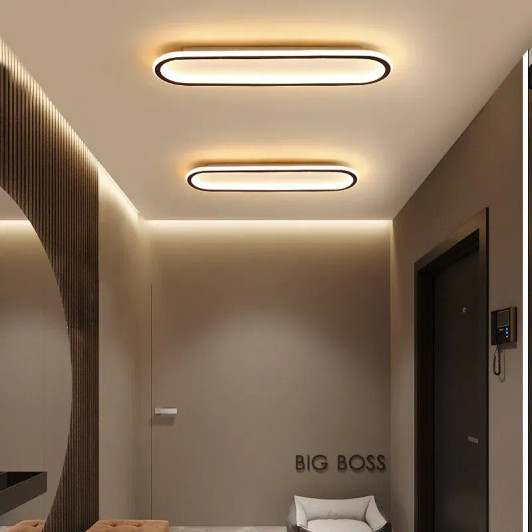 Body Color: Brown, Emitting Color: Light Yellow, Wattage: 0-5W - Modern LED Ceiling Light For Bedro