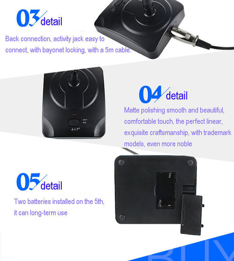 Professional Condenser Wired Gooseneck Microphone Desktop High Sensitivity Capacitor Mic black