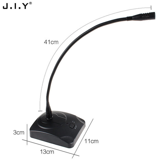 Professional Condenser Wired Gooseneck Microphone Desktop High Sensitivity Capacitor Mic black