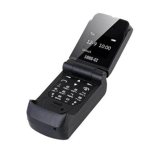 J9 0.66 inch  Mini Filp Mobile Phone Fm Wireless Bluetooth 3.0 Dialer Hands Free Headset Cellphone 